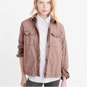 Abercrombie & Fitch Mauve Button-Up Jacket